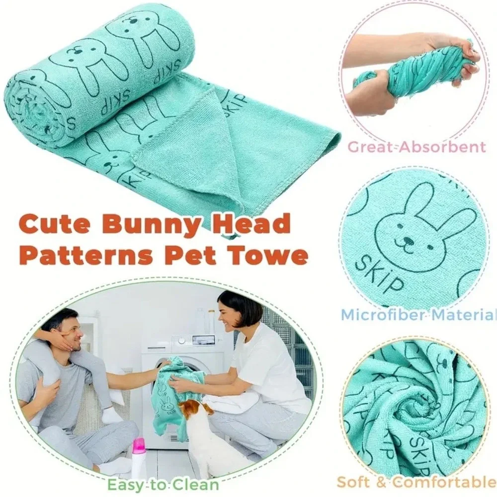 Quick Drying Super Absorbent Microfiber Pet Drying Towels LARGE‎ Grooming 4 pack